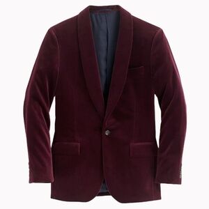 J Crew Ludlow Slim-fit shawl-collar tuxedo jacket / blazer in velvet